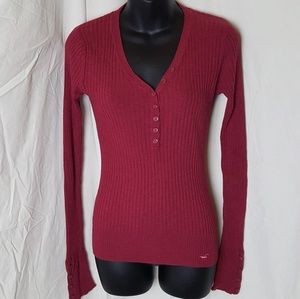 Hollister | red V - neck sweater
